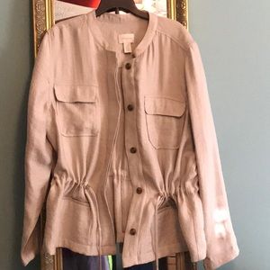 Chicos Drawstring Utility Jacket